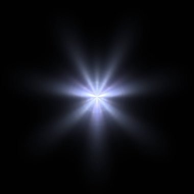 İzole parlak ışık parlaklık siyah arka plan üzerine