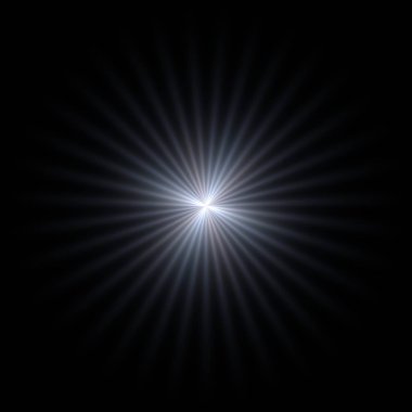 İzole parlak ışık parlaklık siyah arka plan üzerine