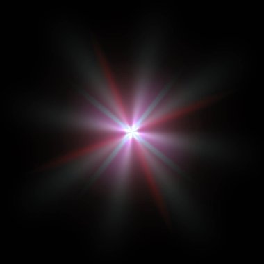 İzole parlak ışık parlaklık siyah arka plan üzerine