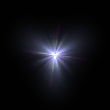 İzole parlak ışık parlaklık siyah arka plan üzerine