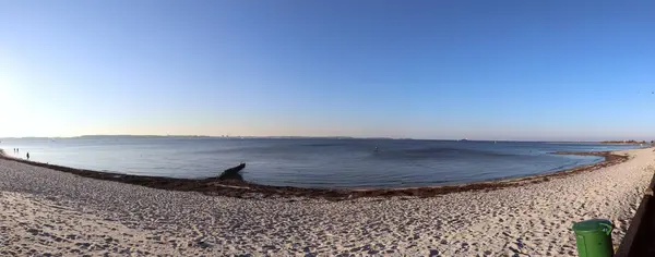 Hermosas Tomas Atardecer Tomadas Playa Laboe Alemania — Foto de Stock