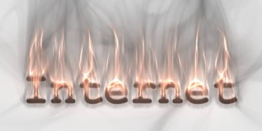 Internet güvenlik buzzword metin kirlian aura fotoğrafçılığı ile yapılan afiş