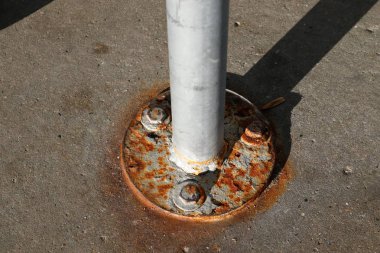 İnsan yapımı metal yapıların yakın yüzeyi