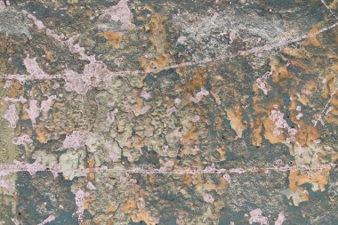 Yüksek çözünürlüklü yüzey yıpranmış boya bir duvar kadar kapatın