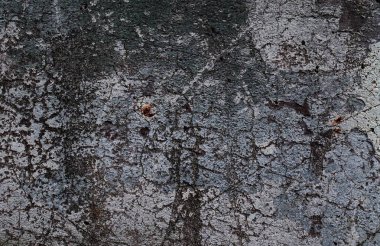 Yüksek çözünürlükte yaşlı yıpranmış çimento duvarlarında çatlaklar yakın çekim
