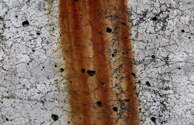 Yüksek çözünürlükte yaşlı yıpranmış çimento duvarlarında çatlaklar yakın çekim