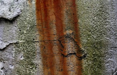 Yüksek çözünürlükte yaşlı yıpranmış çimento duvarlarında çatlaklar yakın çekim