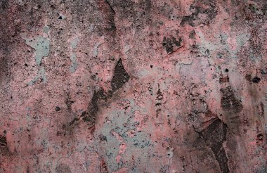 Yüksek çözünürlükte yaşlı yıpranmış çimento duvarlarında çatlaklar yakın çekim