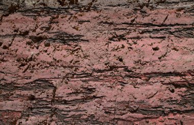 Yüksek çözünürlükte yaşlı yıpranmış çimento duvarlarında çatlaklar yakın çekim