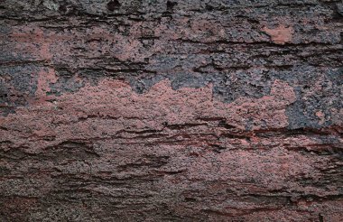 Yüksek çözünürlükte yaşlı yıpranmış çimento duvarlarında çatlaklar yakın çekim