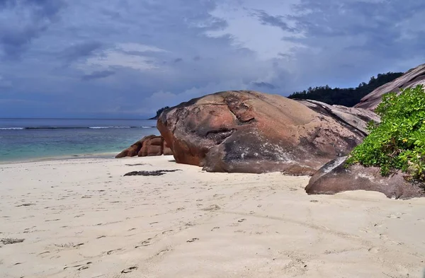 Beautiful Rocks Beaches Tropical Paradise Island Seychelles — Stock Photo, Image