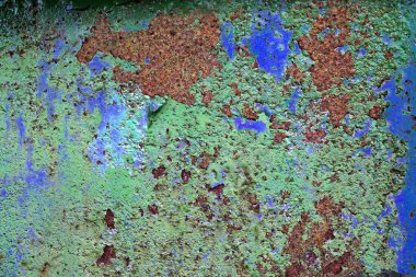 Close up surface of aged and weathered rusty metal surfaces in high resolution