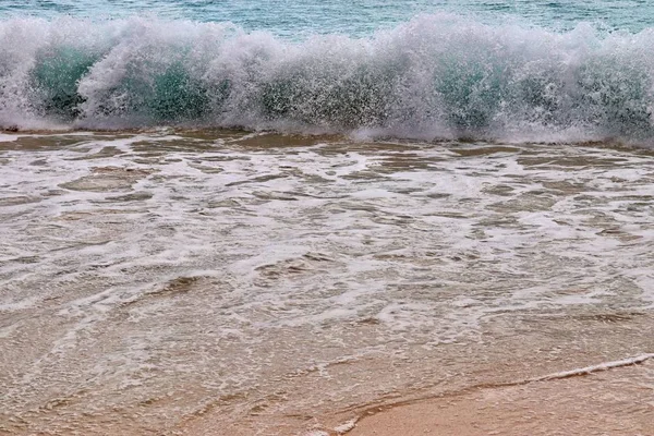 Потрясающие Индийские Океанские Волны Пляжах Райского Острова Сейшелы — стоковое фото