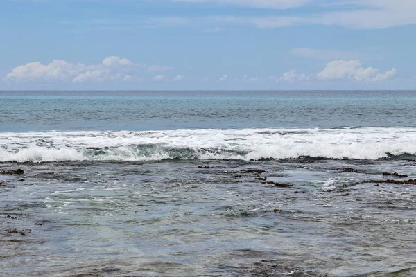 Zachwycające Fale Oceanu Indyjskiego Plażach Seszeli Wyspa Paradise — Zdjęcie stockowe