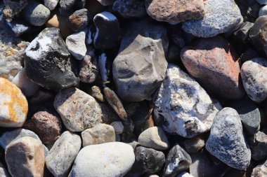 Kuzey Almanya'nın Baltık Denizi'nin plajda Beuatiful taş çakıl