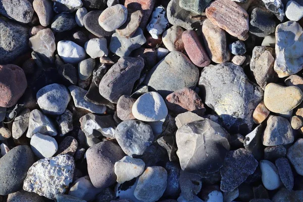 Pebbles Pedra Beuatiful Praia Mar Baltic Norte Alemanha — Fotografia de Stock