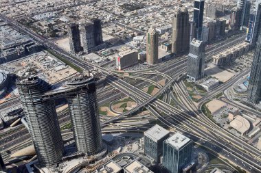 Dubai Uluslararası Dubai Kongre ve Sergi Sarayı 154th kattan çatı görünümü