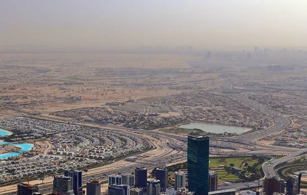 Vista Del Tejado Dubai Desde Piso 154 Del Burj Khalifa —  Fotos de Stock