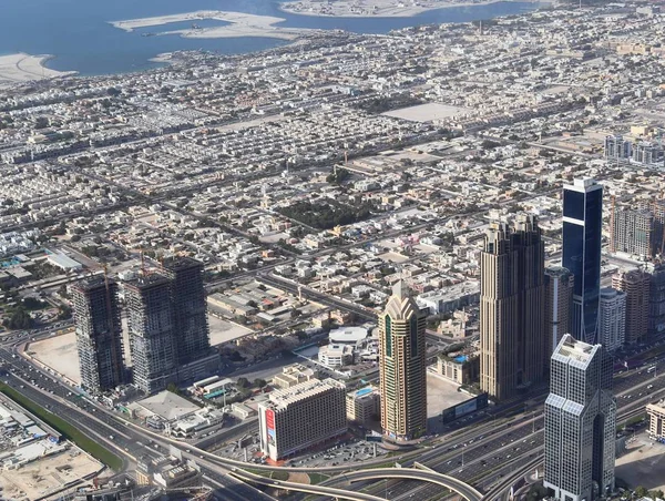 Vista Del Tejado Dubai Desde Piso 154 Del Burj Khalifa —  Fotos de Stock