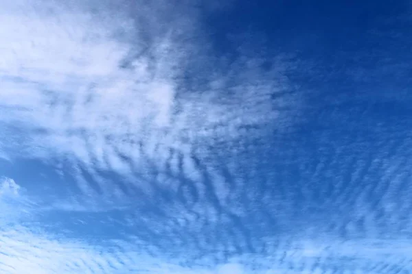 Цирковые Облака Голубом Небе Сфотографированные Северной Германии — стоковое фото