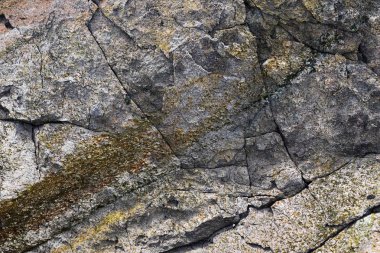 Yakın yüksek çözünürlükte granit ve beton duvar yüzeyine kadar ayrıntılı