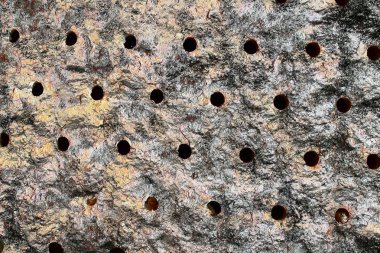 Eski paslı yüzey kapatmak ve yüksek çözünürlüklü metal duvar yapıları yıpranmış