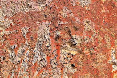 Eski paslı yüzey kapatmak ve yüksek çözünürlüklü metal duvar yapıları yıpranmış