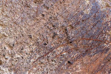 Eski paslı yüzey kapatmak ve yüksek çözünürlüklü metal duvar yapıları yıpranmış