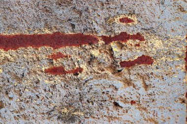 Eski paslı yüzey kapatmak ve yüksek çözünürlüklü metal duvar yapıları yıpranmış