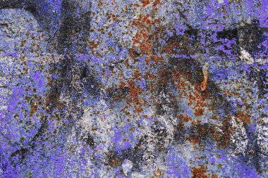 Eski paslı yüzey kapatmak ve yüksek çözünürlüklü metal duvar yapıları yıpranmış