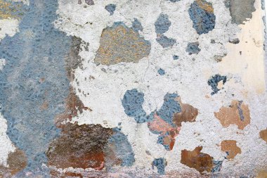 Detaylı yıpranmış boya yüzeyde yüksek çözünürlükte farklı duvarlar kadar kapatın