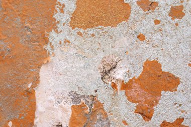 Detaylı yıpranmış boya yüzeyde yüksek çözünürlükte farklı duvarlar kadar kapatın