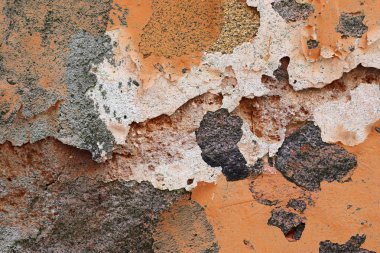 Detaylı yıpranmış boya yüzeyde yüksek çözünürlükte farklı duvarlar kadar kapatın