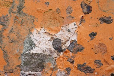 Detaylı yıpranmış boya yüzeyde yüksek çözünürlükte farklı duvarlar kadar kapatın