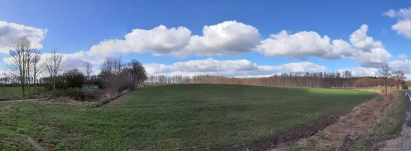 Stunning High Resolution Panorama Street Nothern German Landscape — Stock Photo, Image