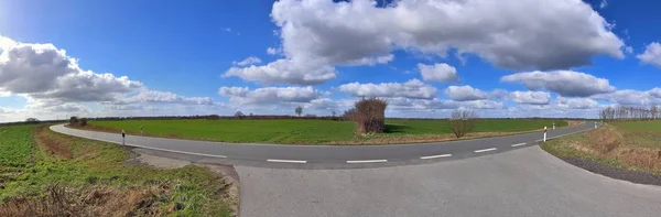 Nádherné Panorama Vysokým Rozlišením Ulice Německé Krajině Nothern — Stock fotografie