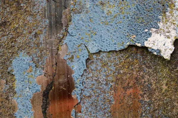 Close Detailed Surface Weathered Paint Different Walls High Resolution — Stock Photo, Image