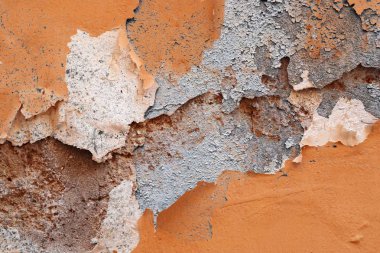 Detaylı yıpranmış boya yüzeyde yüksek çözünürlükte farklı duvarlar kadar kapatın