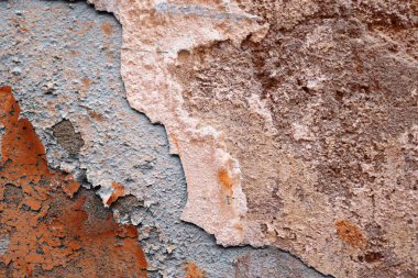 Detaylı yıpranmış boya yüzeyde yüksek çözünürlükte farklı duvarlar kadar kapatın