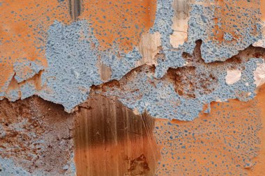 Yüksek çözünürlüklü yüzeyinde yaşlı ve yıpranmış boya duvarlar Almanya'da kapatın