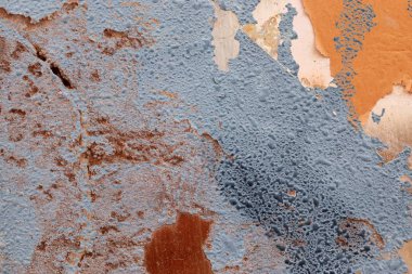 Yüksek çözünürlüklü yüzeyinde yaşlı ve yıpranmış boya duvarlar Almanya'da kapatın