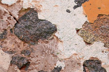 Yüksek çözünürlüklü yüzeyinde yaşlı ve yıpranmış boya duvarlar Almanya'da kapatın