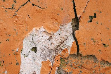 Yüksek çözünürlüklü yüzeyinde yaşlı ve yıpranmış boya duvarlar Almanya'da kapatın