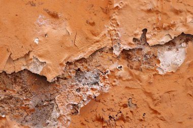 Yüksek çözünürlüklü yüzeyinde yaşlı ve yıpranmış boya duvarlar Almanya'da kapatın