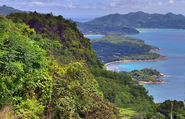 Impressions Paysage Des Bâtiments Sur Les Merveilleuses Îles Seychelles — Photo