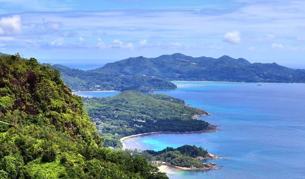 Impressions Paysage Des Bâtiments Sur Les Merveilleuses Îles Seychelles — Photo