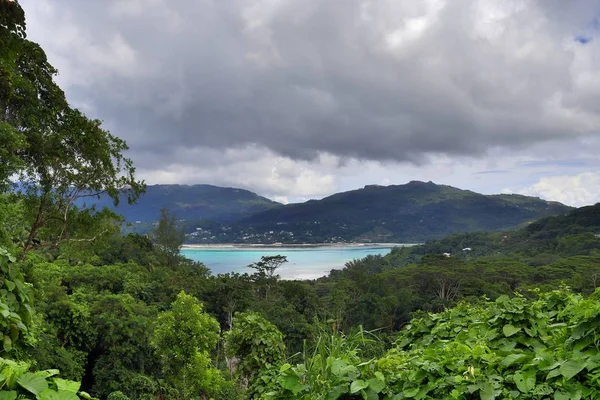 Impressions Paysage Des Bâtiments Sur Les Merveilleuses Îles Seychelles — Photo