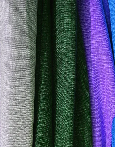 Cerca Superficie Hermosos Coloridos Textiles Telas Moda — Foto de Stock