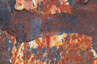 Yüksek çözünürlükte paslı ve beton duvar yüzeyine kadar kapatın