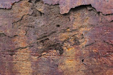 Yüksek çözünürlükte paslı ve beton duvar yüzeyine kadar kapatın